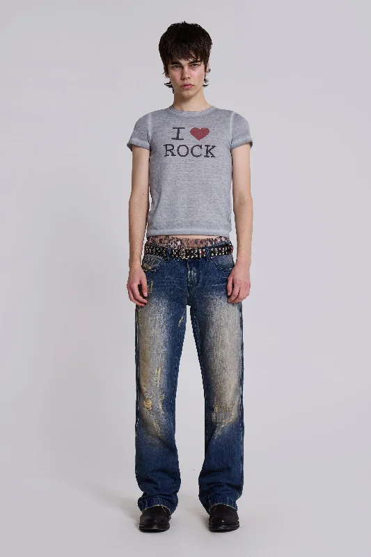 Metal Bootcut Jeans