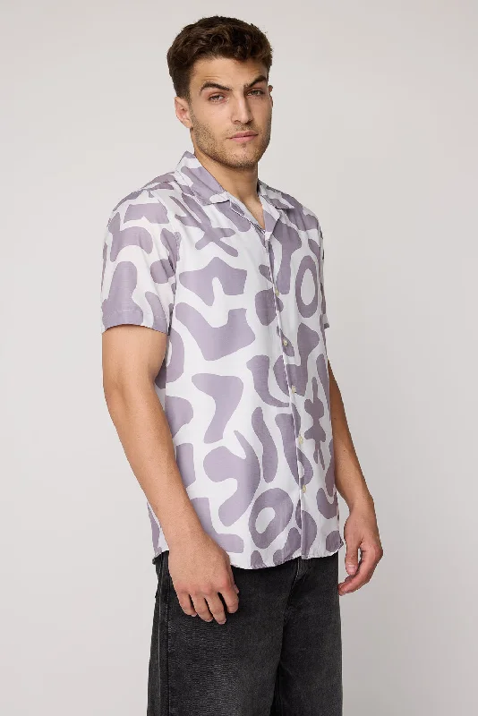 Plum Beachy Printed Relaxed Shirt