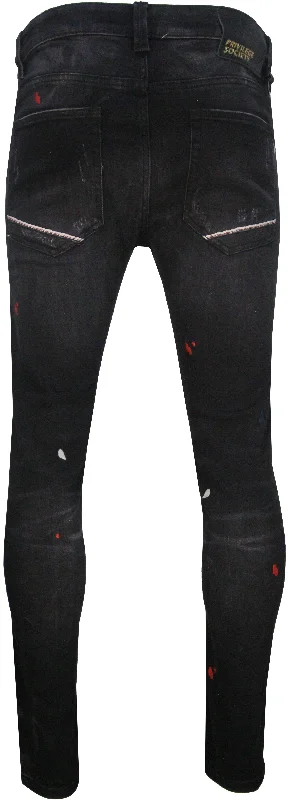 Privilege Society Black Drip Denim Jeans