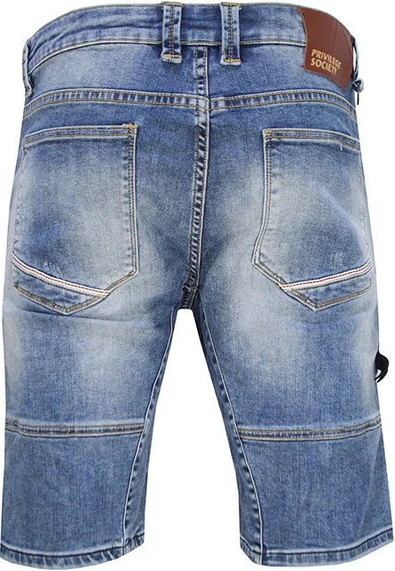 Privilege Society Men's Ice Pix Denim Shorts