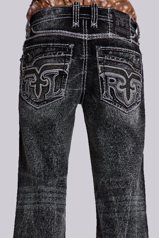 Rock Revival Washed Black Gwen Bootcut Jeans