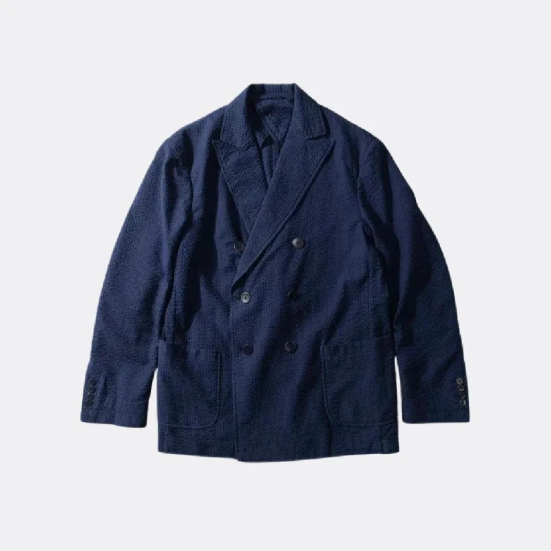 Seersucker Jacket (Plain Navy)