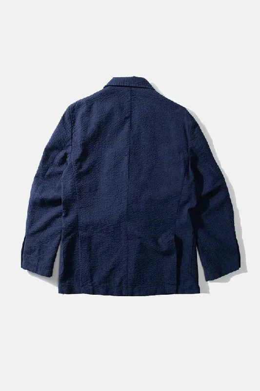 Seersucker Jacket (Plain Navy)