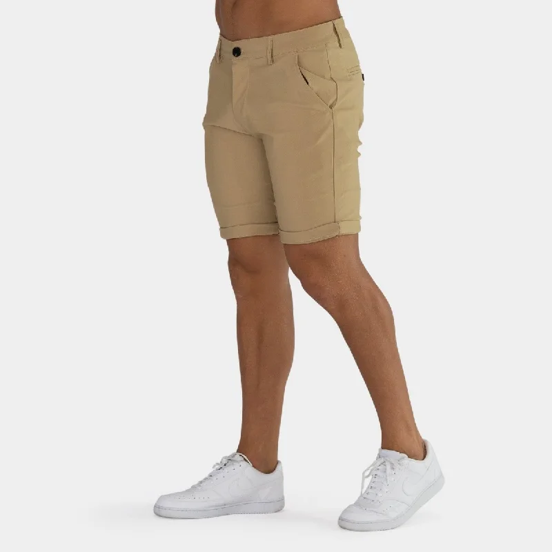 Ultra-Stretch Chino Shorts - Beige