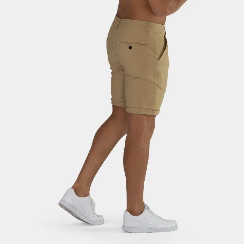 Ultra-Stretch Chino Shorts - Beige