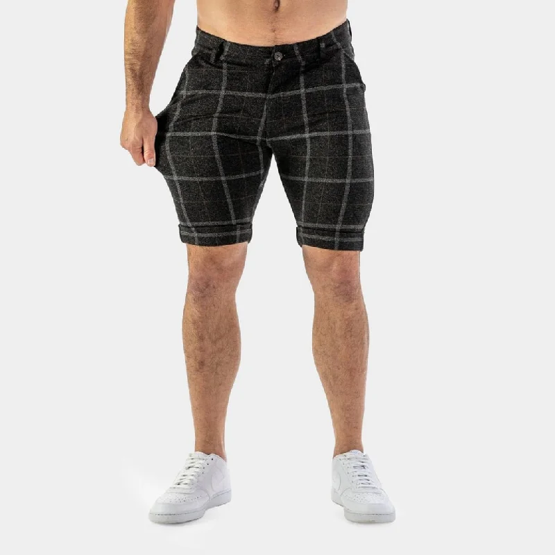 Ultra Stretch Chino Shorts - Black Checkered