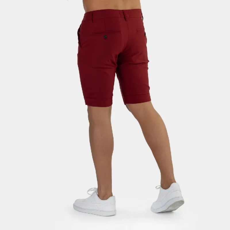 Ultra-Stretch Chino Shorts - Burgundy