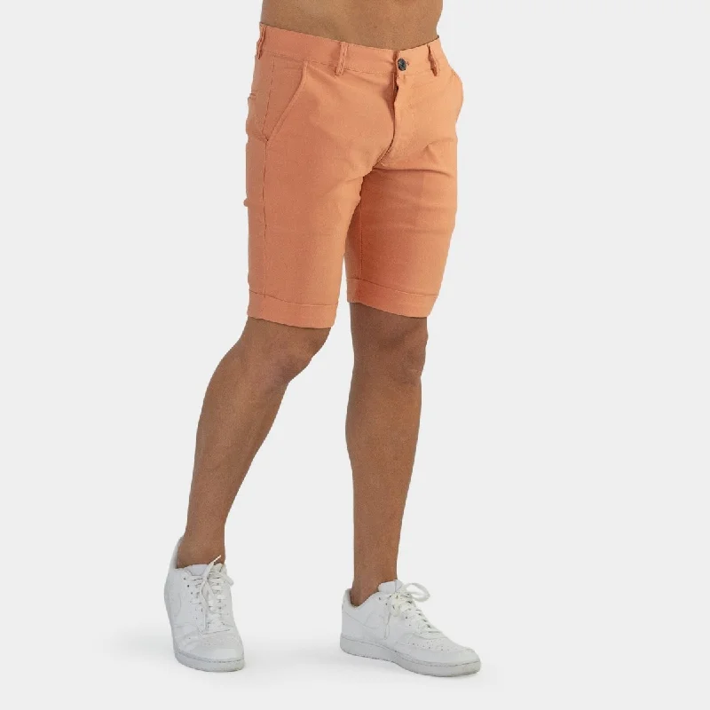 Ultra-Stretch Chino Shorts - Coral