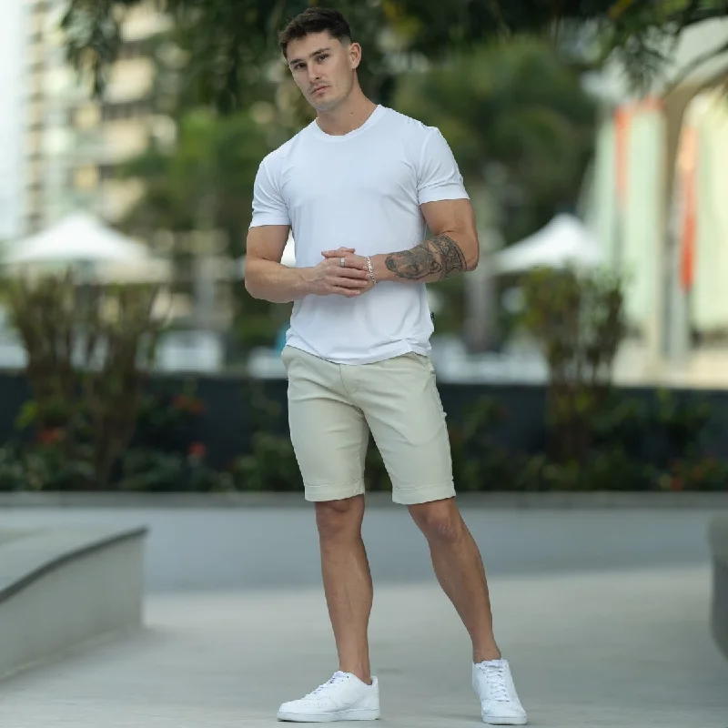 Ultra-Stretch Chino Shorts - Cream