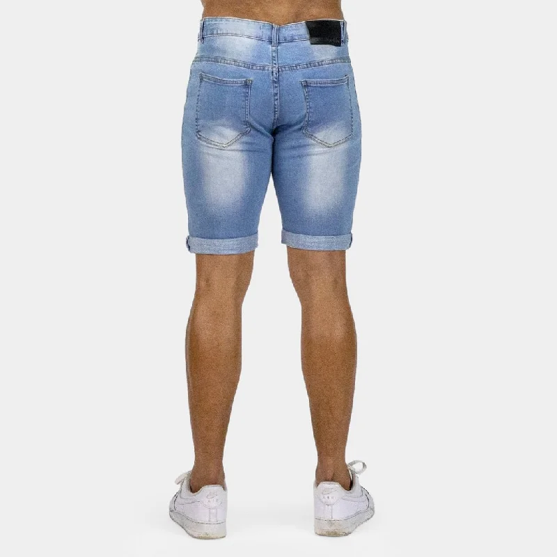 Ultra Stretch Denim Shorts - Blue Fade