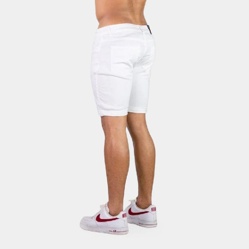 Ultra Stretch Denim Shorts - White