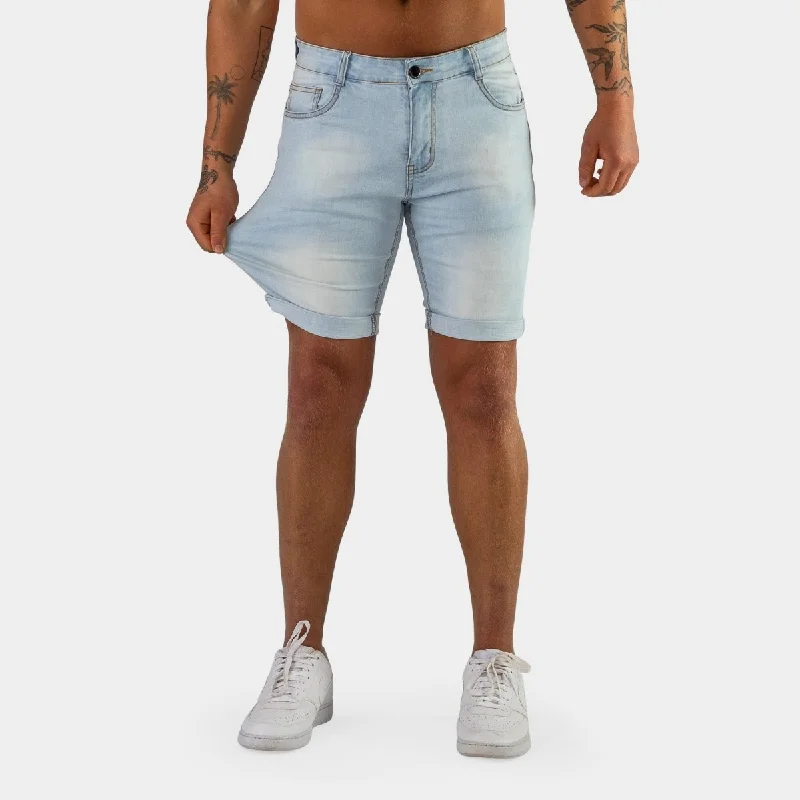 Ultra Stretch Denim Shorts - Vintage Blue