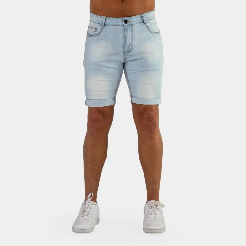 Ultra Stretch Denim Shorts - Vintage Blue