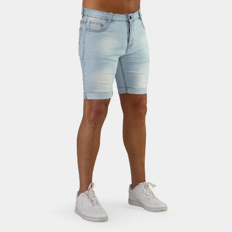 Ultra Stretch Denim Shorts - Vintage Blue