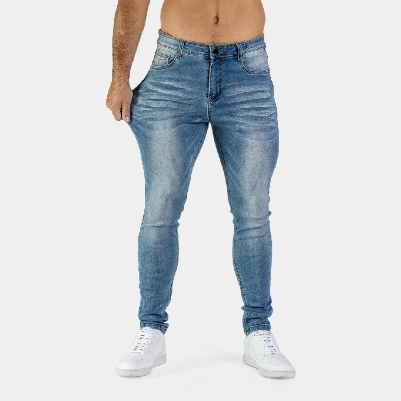 Ultra Stretch Jeans - Skinny Fit - Mid Blue Fade