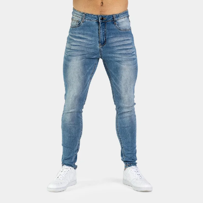 Ultra Stretch Jeans - Skinny Fit - Mid Blue Fade