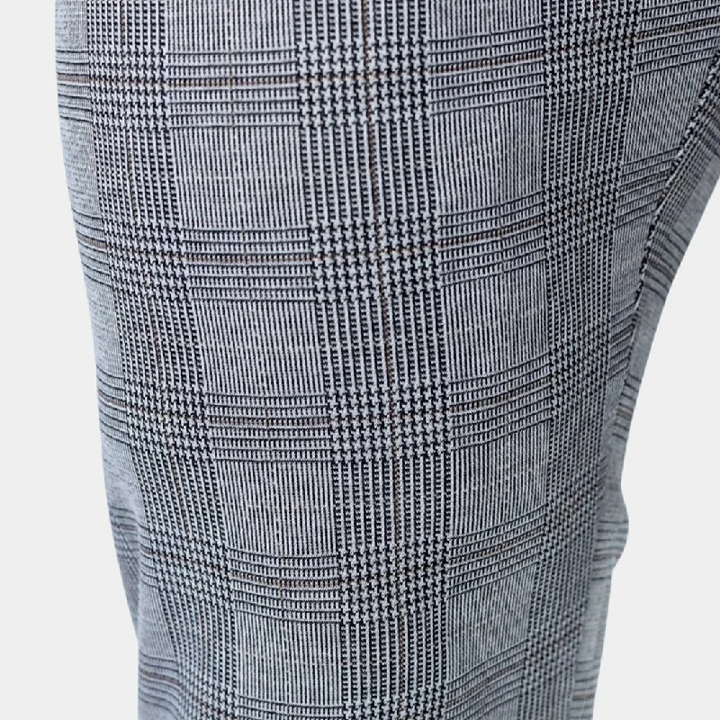 Ultra Stretch Chino Pants - Slim Fit - Tartan Grey Check