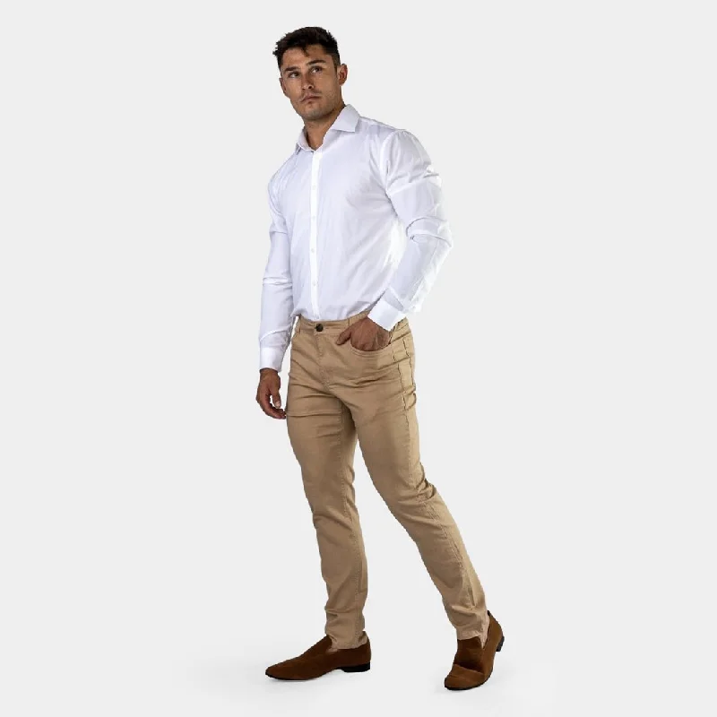 Ultra Stretch Chino Pants - Slim Fit - Tan