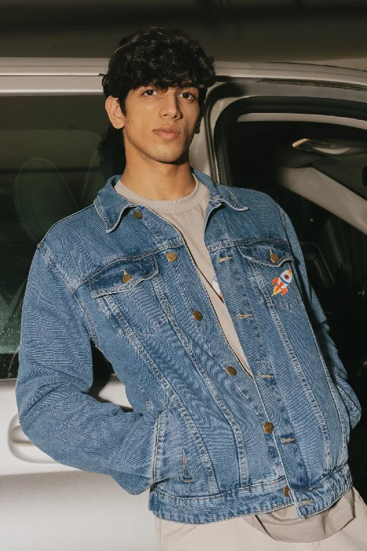 Yellow Fonted Men's Trucker Jacket