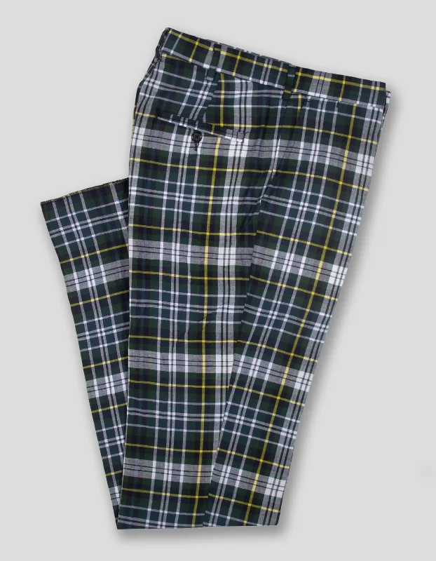 BLUE GREEN AND WHITE MADRAS PANT - CLASSIC FIT