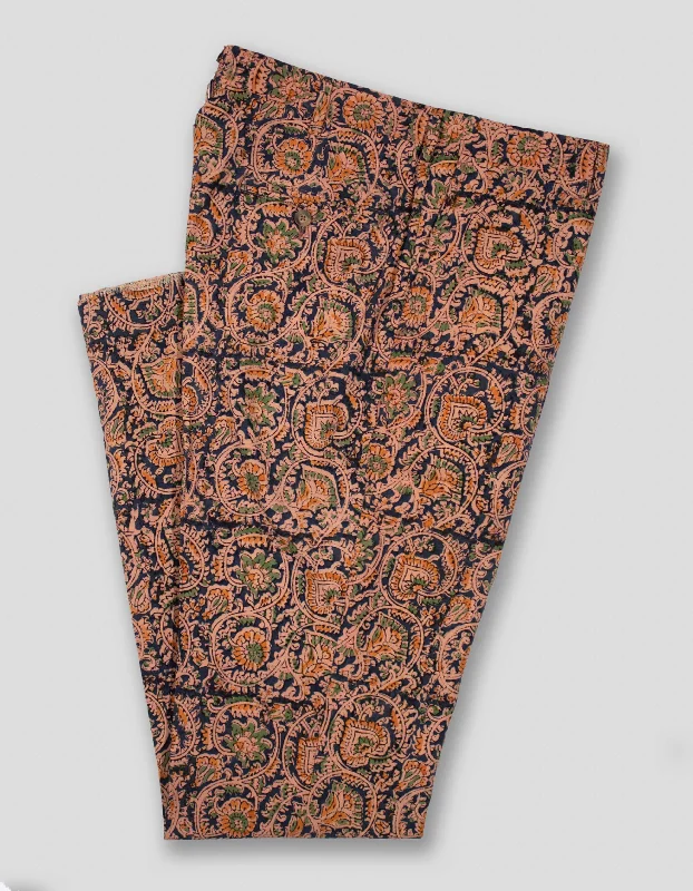 NAVY BROWN BATIK PANT- CLASSIC FIT