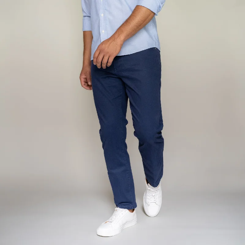 Italian 5-Pocket Pants - Navy