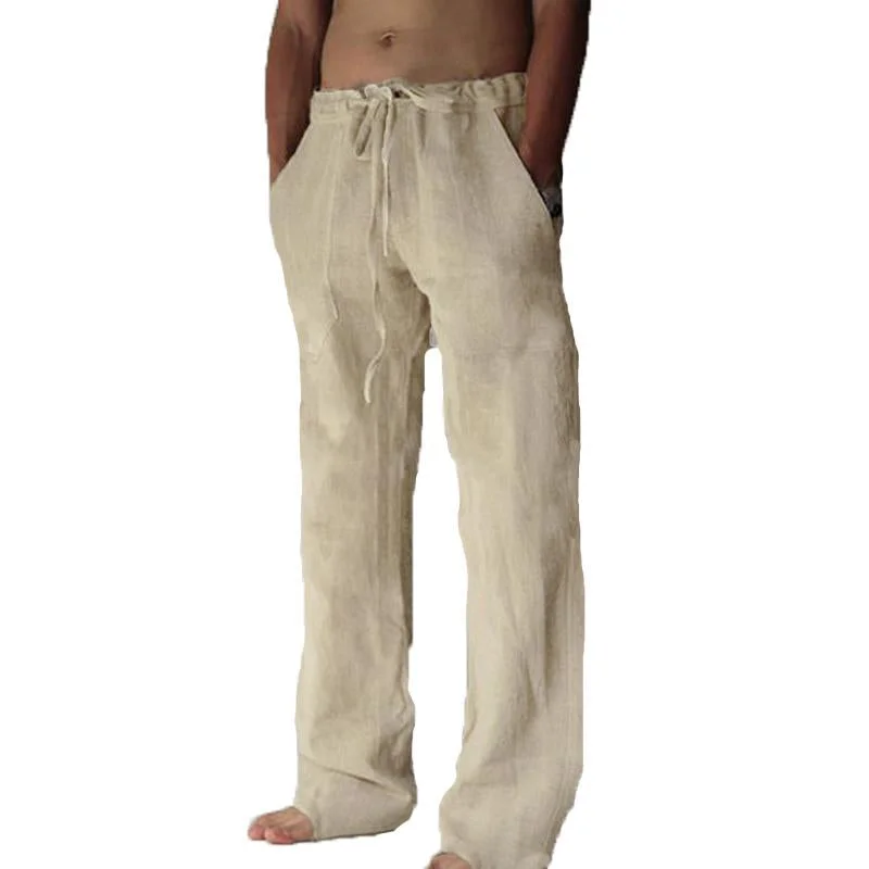 Men's Casual Solid Color Drawstring Pants 10523940Y