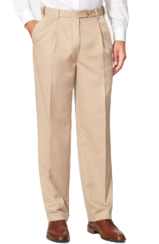 Microfiber Performance Trouser<br>Pleated<br>Regular Rise