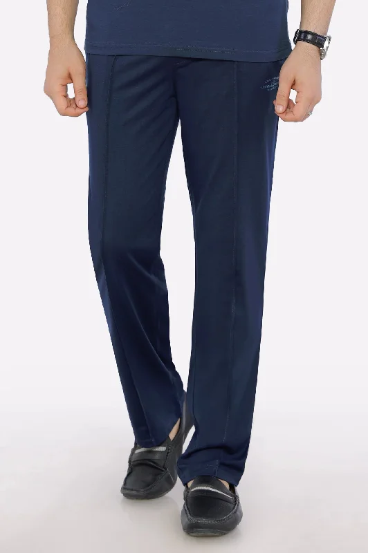 Navy Blue Causal Knitted Trouser