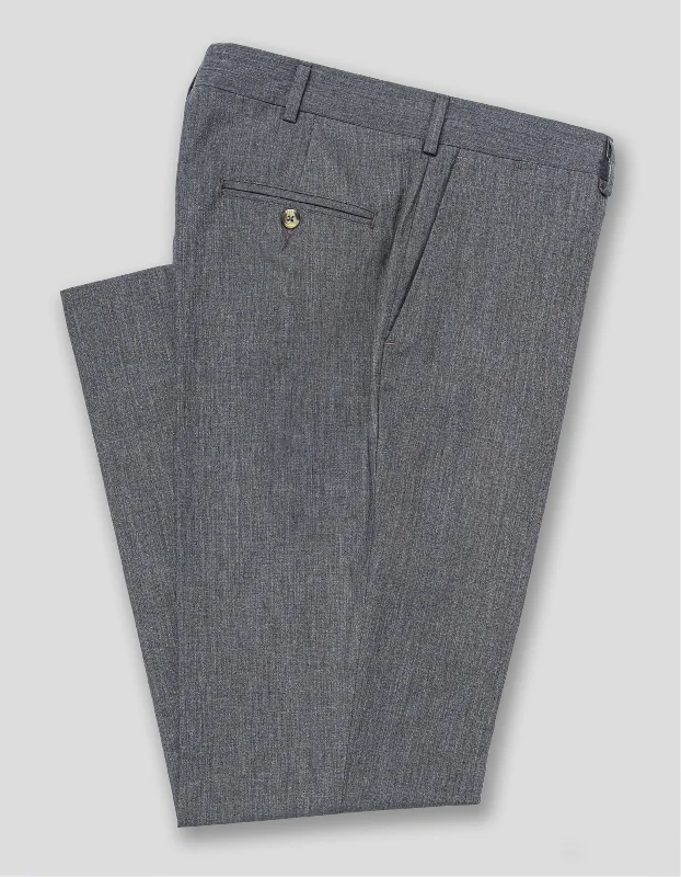 POPLIN CLASSIC TROUSERS - CHARCOAL