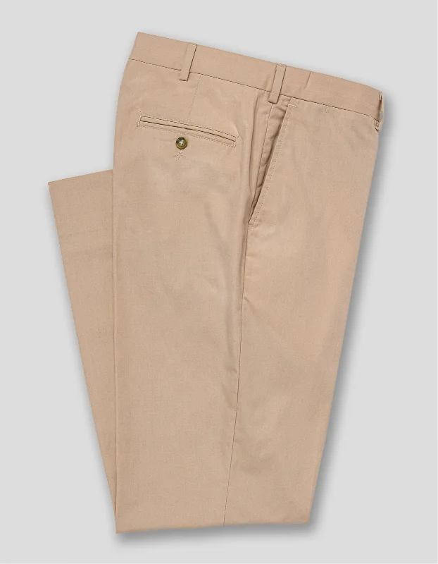 POPLIN CLASSIC TROUSERS - KHAKI