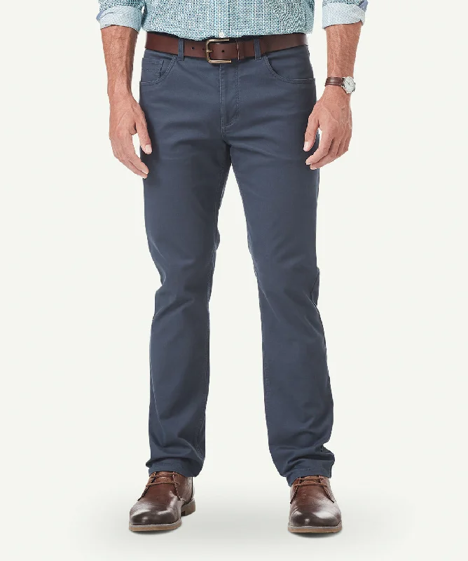 Stretch Bedford Cord Pants - Indigo