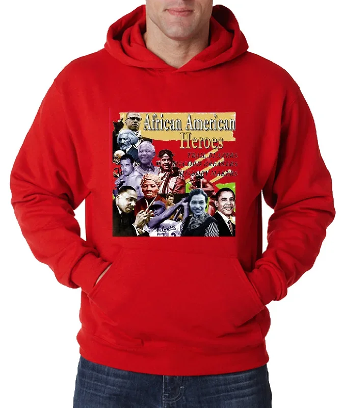 African American Heroes and Record Breakers Adult Hoodie