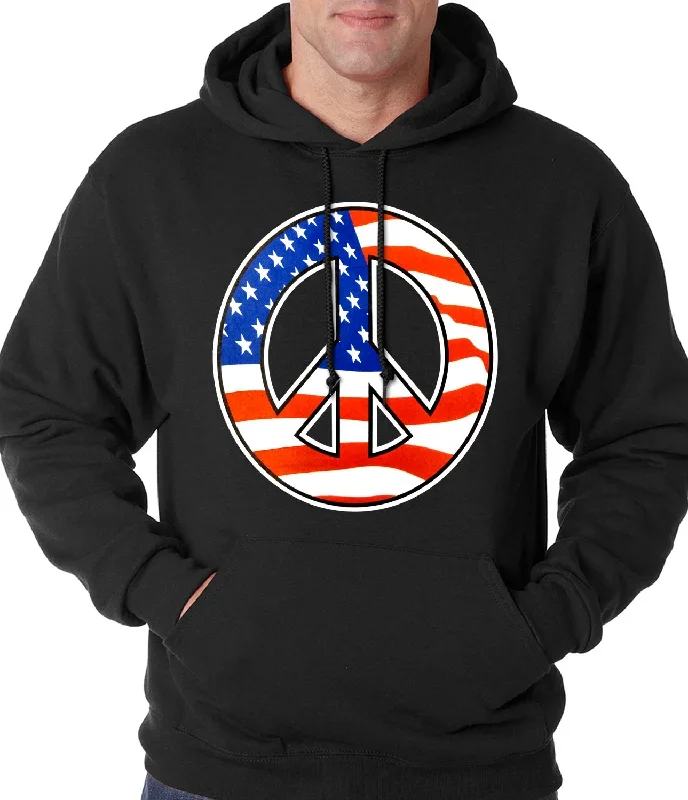 American Flag Peace Sign Hoodie