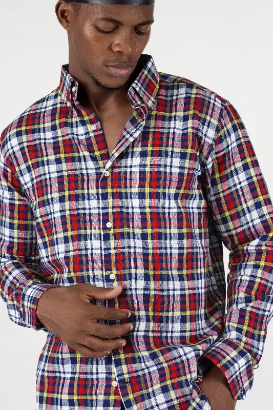 bright-white-with-deep-cove-blue-and-cornell-red-checkered-luxurious-linen-shirt-bw