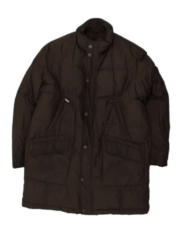 BUGATTI Mens Padded Coat IT 56 3XL Brown Polyester