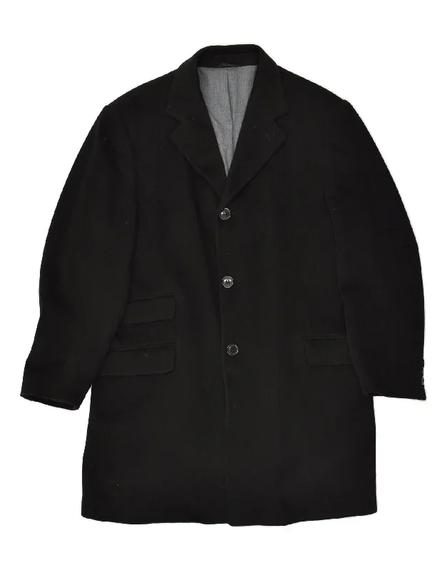 CONBIPEL Mens Chesterfield Coat IT 50 Large Black Wool