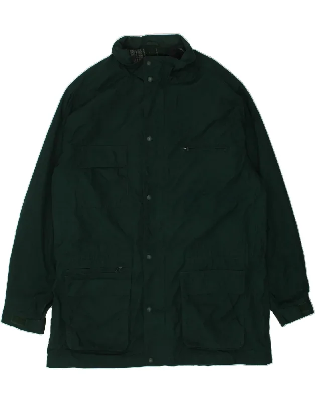 EDDIE BAUER Mens Windbreaker Coat UK 42 XL Green Polyester