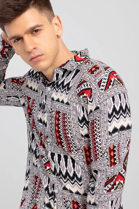 Ethnic Tribe Red Shirt