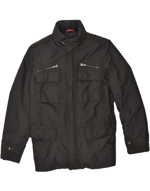 FAY Mens Padded Coat UK 40 Large Black Polyester