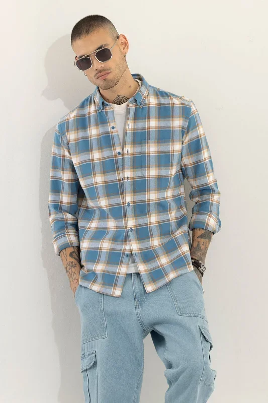 Fogey Light Blue Checks Shirt