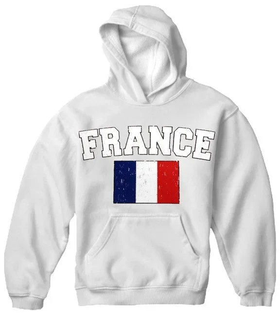 France Vintage Flag International Hoodie