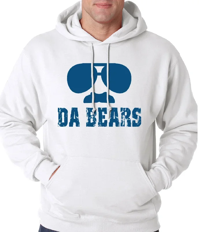 Funny "Da Bears" Sunglasses & Mustache Adult Hoodie