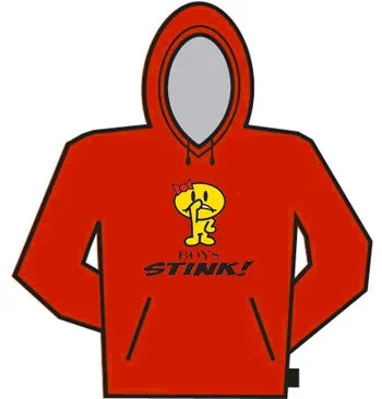 Funny Hooded Sweatshirts - Boys Stink Hoodie