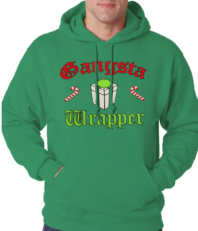 Gangsta Wrap Funny Christmas Adult Hoodie