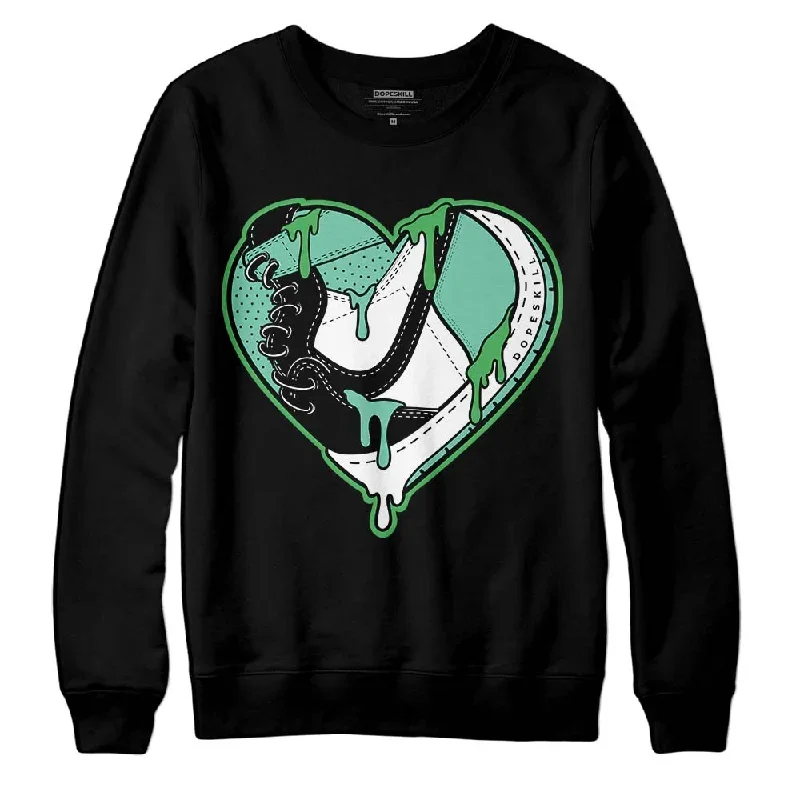 Green Glow 1s DopeSkill Sweatshirt Heart Jordan 1 Graphic