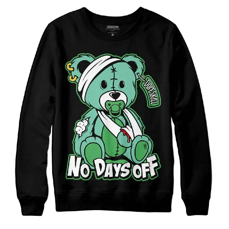 Green Glow 1s DopeSkill Sweatshirt Hurt Bear Graphic