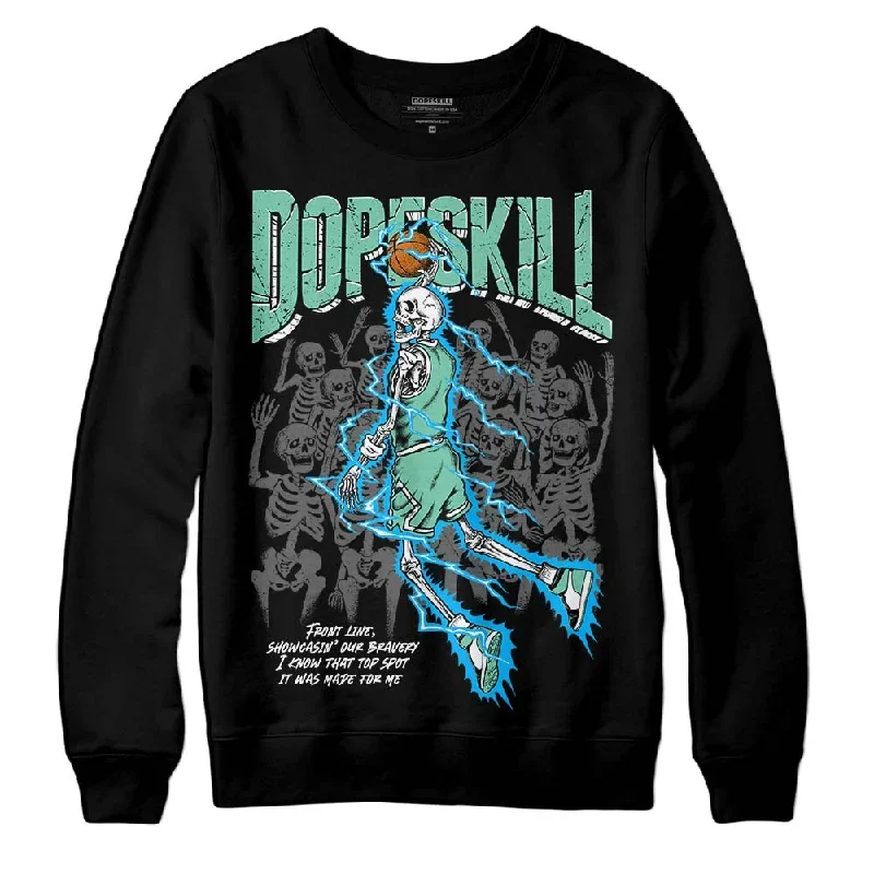 Green Glow 1s DopeSkill Sweatshirt Thunder Dunk Graphic