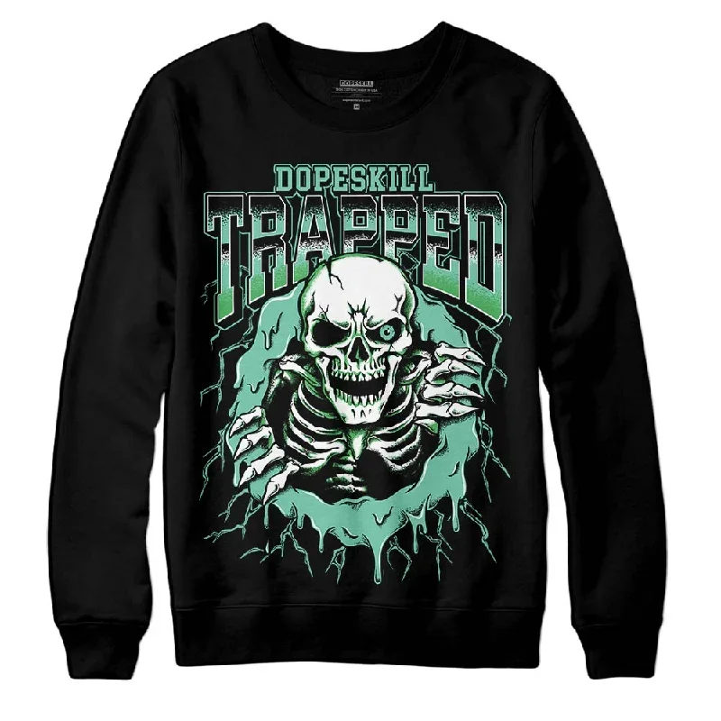 Green Glow 1s DopeSkill Sweatshirt Trapped Halloween Graphic