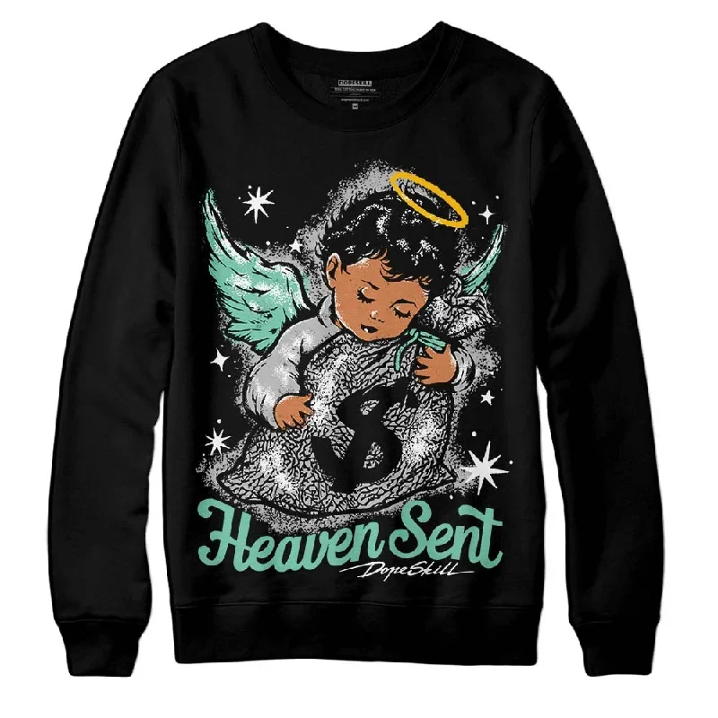 Green Glow 3s DopeSkill Sweatshirt Heaven Sent Graphic